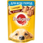 Корм консервированный для взрослых собак PEDIGREE с курицей в соусе, для всех пород, 85г
