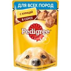 Корм консервированный для взрослых собак PEDIGREE с курицей в соусе, для всех пород, 85г в магазинах Лента