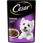 Корм консервированный для взрослых собак CESAR с ягненком и овощами, для всех пород, 85г