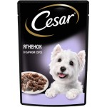 Корм консервированный для взрослых собак CESAR с ягненком в сырном соусе, 85г