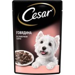 Корм консервированный для взрослых собак CESAR с говядиной в сливочном соусе, для всех пород, 85г