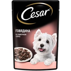 Корм консервированный для взрослых собак CESAR с говядиной в сливочном соусе, для всех пород, 85г в магазинах Лента