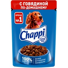 Корм консервированный для взрослых собак CHAPPI Сытный мясной обед Говядина по-домашнему, для всех пород, 85г в магазинах Лента