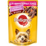 Корм консервированный для взрослых собак PEDIGREE с ягненком и овощами в соусе, для миниатюрных пород, 85г