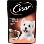 Корм консервированный для взрослых собак CESAR с телятиной и овощами, для всех пород, 85г