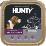 Корм консервированный для взрослых собак HUNTY Мясное ассорти кусочки в соусе, 300г