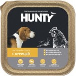 Корм консервированный для взрослых собак HUNTY кусочки в соусе с курицей, 300г