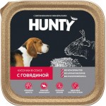 Корм консервированный для взрослых собак HUNTY кусочки в соусе с говядиной, 300г
