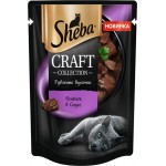 Корм консервированный для взрослых кошек SHEBA Craft Collection Ягненок в соусе, рубленые кусочки, 75г