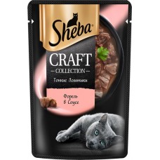Корм консервированный для взрослых кошек SHEBA Craft Тонкие ломтики Форель в соусе, 75г в магазинах Лента
