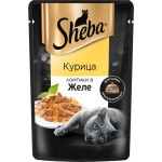 Корм консервированный для взрослых кошек SHEBA ломтики в желе с курицей, 75г