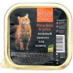 Корм консервированный для взрослых кошек PETIBON Паштет с индейкой и уткой, 100г