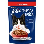 Корм влажный для взрослых кошек FELIX Природа вкуса Говядина, 75г