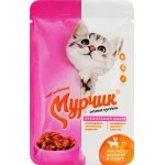 Корм консервированный для кошек МУРЧИК Мясное ассорти в соусе, 75г
