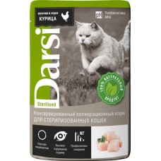 Корм консервированный для кошек DARSI Курица, для стерилизованных, 85г в магазинах Лента
