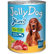 Корм консервированный для собак ЗООГУРМАН Jolly Dog Мясное ассорти, 850г в магазинах Лента