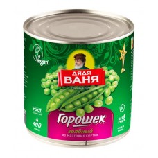 Горошек зеленый ДЯДЯ ВАНЯ консервированный, 400г в магазинах Лента