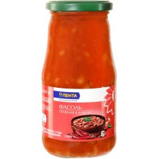 Фасоль печеная ЛЕНТА в аджике, 530г в магазинах Лента