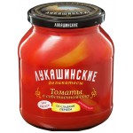 Томаты в собственном соку ЛУКАШИНСКИЕ со сладким перцем, 670г