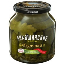 Огурчики соленые ЛУКАШИНСКИЕ По-старорусски с дубовым листом, 670г в магазинах Лента