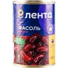 Фасоль красная ЛЕНТА в собственном соку, 400г в магазинах Лента