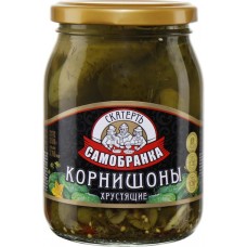 Корнишоны маринованные СКАТЕРТЬ-САМОБРАНКА Хрустящие, 350г в магазинах Лента