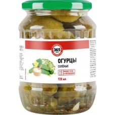 Огурцы соленые 365 ДНЕЙ, 720мл в магазинах Лента