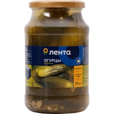 Огурцы соленые ЛЕНТА По-домашнему, 950мл в магазинах Лента