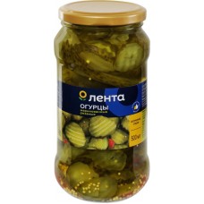 Огурцы маринованные ЛЕНТА резаные, 500мл в магазинах Лента