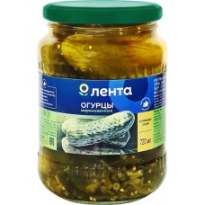 Огурцы маринованные ЛЕНТА, 720мл в магазинах Лента