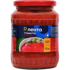 Томаты в томатном соке ЛЕНТА очищенные, 720мл в магазинах Лента