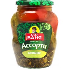 Ассорти овощное ДЯДЯ ВАНЯ Огурцы, томаты и перец, 680г в магазинах Лента