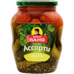 Ассорти овощное ДЯДЯ ВАНЯ Огурцы, томаты и кабачки, 680г