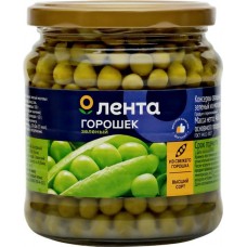 Горошек зеленый ЛЕНТА, 460г в магазинах Лента