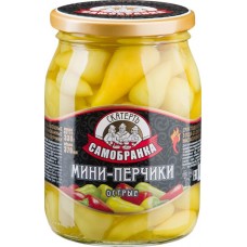 Перчики-мини маринованные СКАТЕРТЬ-САМОБРАНКА острые, 370мл в магазинах Лента