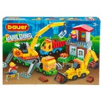 Конструктор BAUER Стройка, строительная площадка с автокраном, грузовиком и трактором Арт. 661