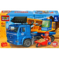 Конструктор ГОРОД МАСТЕРОВ Камаз Экскаватор, в ассортименте в магазинах Лента