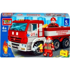 Конструктор ГОРОД МАСТЕРОВ Камаз бортовой, с фигурками, в ассортименте в магазинах Лента