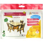 Набор игровой Кукольная мебель Стол, 4 стула, сборная модель, 19 деталей Арт. МК-33Л