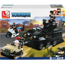 Конструктор SLUBAN Полицейская бронированная машина, 324 детали Арт. M38-B0655 в магазинах Лента
