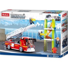 Конструктор SLUBAN Пожарная машина, 343 детали Арт. M38-B0966 в магазинах Лента