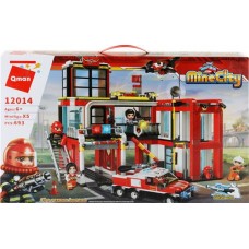 Конструктор QMAN Пожарная станция, 693 детали в магазинах Лента