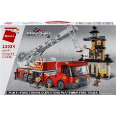 Конструктор QMAN Пожарная машина, 686 деталей, Арт. 12024 в магазинах Лента