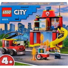 Конструктор LEGO City Пожарная станция с пожарной машиной, 143 детали, Арт. 60375 в магазинах Лента