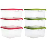 Комплект контейнеров ПОЛИМЕРБЫТ Каскад квадро СВЧ 1л, 3шт