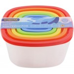 Набор контейнеров ЛЕНТА 0.23л/0.5л/0.9л/1.55л/2.65л, 5шт Набор контейнеров ЛЕНТА 0.23л/0.5л/0.9л/1.55л/2.65л, 5шт