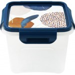 Контейнер для СВЧ ПОЛИМЕРБЫТ Autumn blues, квадратный, 0.9л