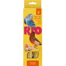 Палочки для всех видов птиц RIO с яйцом и ракушечником, 2х40г в магазинах Лента
