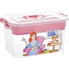 Контейнер для хранения ПОЛИМЕРБЫТ Рукоделие, с вкладышем, 10л Арт. C81002 в магазинах Лента