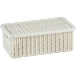 Коробка IDEA Вязание 3л, с крышкой, белый ротанг Арт. М2369